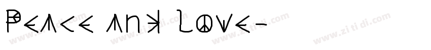 Peace and Love字体转换